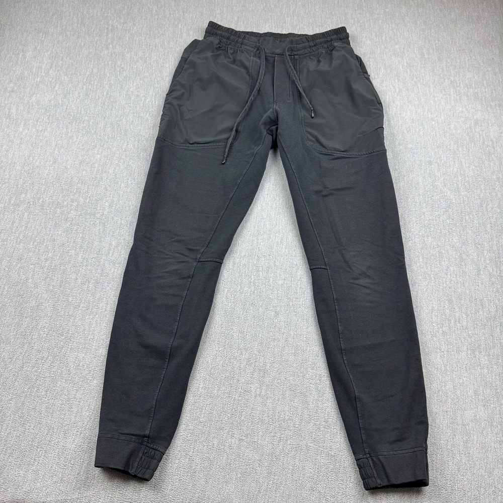 Lululemon Pants Men Small Black Drawstring Stretch Jogger Pockets Run Athletic